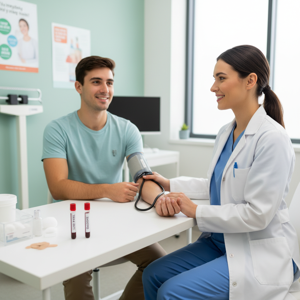 Khám sàng lọc tim mạch cho người trẻ: đo huyết áp và xét nghiệm mỡ máu, đường huyết