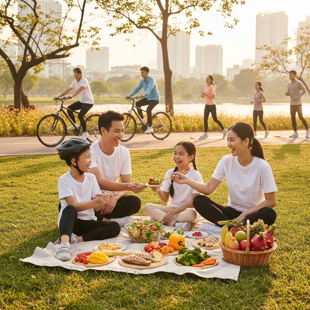 Gia đình Việt Nam thực hiện lối sống lành mạnh để phòng bệnh tim mạch