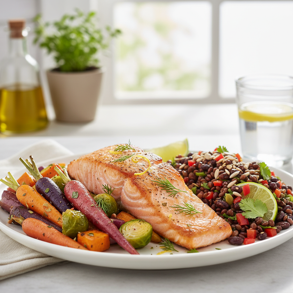 Bữa ăn cân bằng giàu protein tốt cho tim mạch