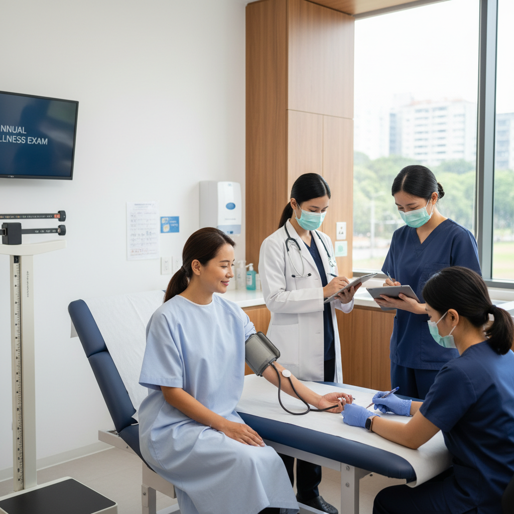 Khám sức khỏe định kỳ tại cơ sở y tế.