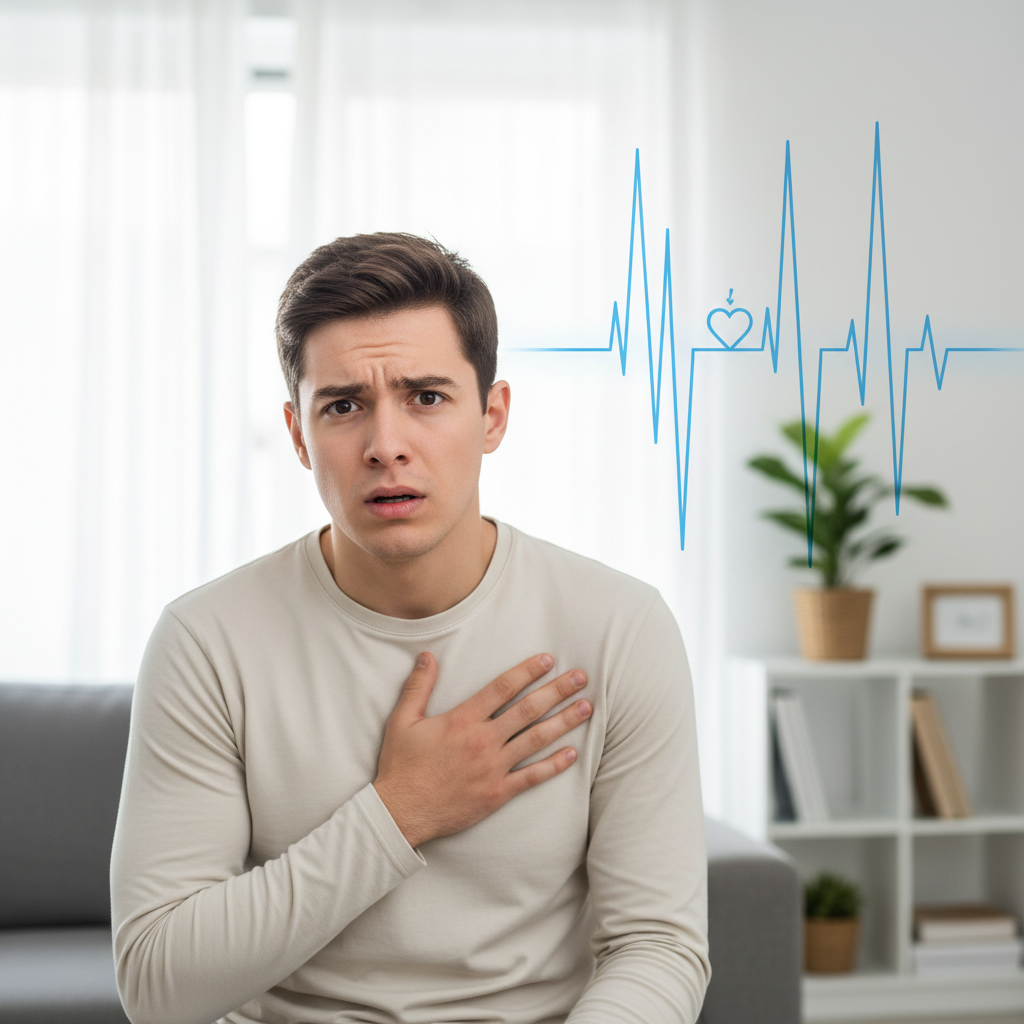 Người trẻ cảm thấy hồi hộp, ôm ngực biểu hiện triệu chứng tim mạch