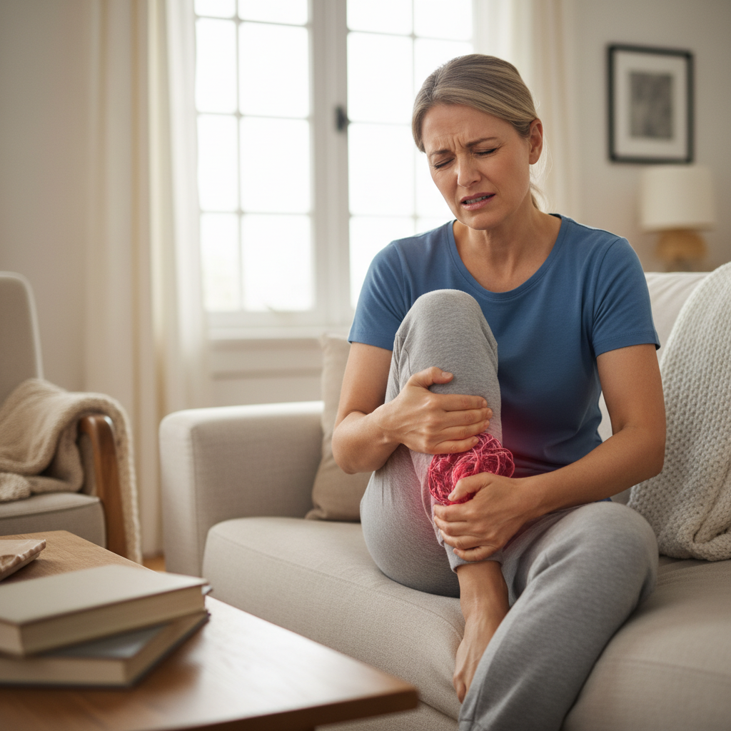 Hình ảnh người đau chân do tắc động mạch chi dưới trong môi trường gia đình