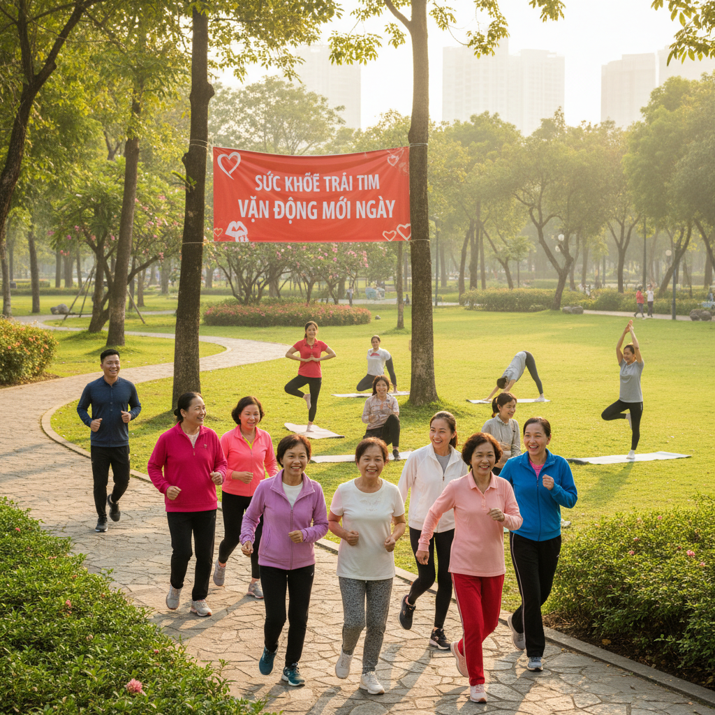 Hình ảnh vận động thể chất để phòng ngừa rối loạn lipid máu