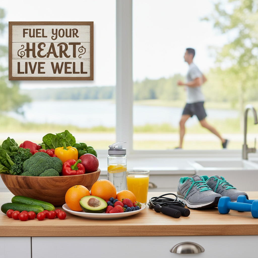 Thực phẩm lành mạnh và lựa chọn lối sống tốt cho sức khỏe tim mạch.