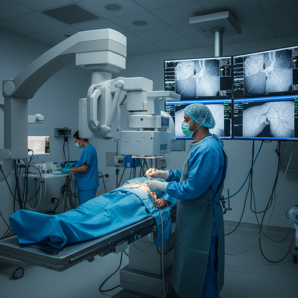 Bác sĩ thực hiện quy trình chụp mạch vành