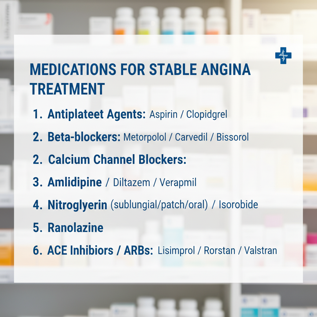 Các loại thuốc điều trị đau thắt ngực ổn định