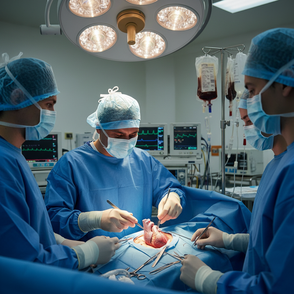 Phẫu thuật tim cho bệnh đảo gốc động mạch.