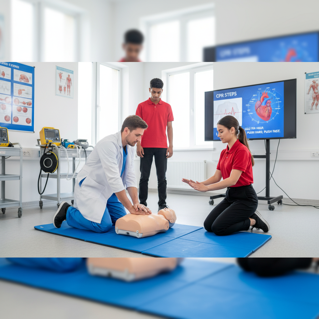 Hướng dẫn thực hiện hồi sức tim phổi (CPR).