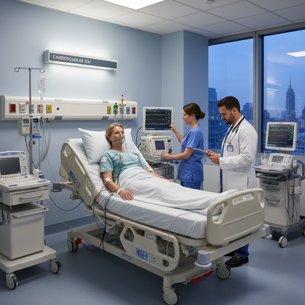 Bệnh nhân nhận được sự chăm sóc trong khoa tim mạch.