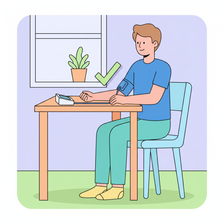 Hướng dẫn tư thế ngồi chuẩn khi tự đo huyết áp tại nhà để có kết quả chính xác nhất