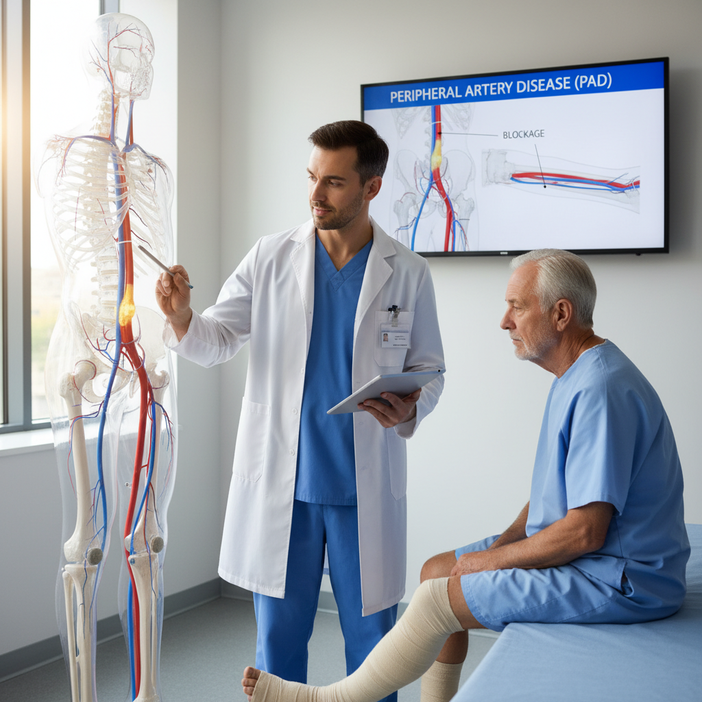 Bác sĩ giải thích về bệnh tắc động mạch chi dưới cho bệnh nhân