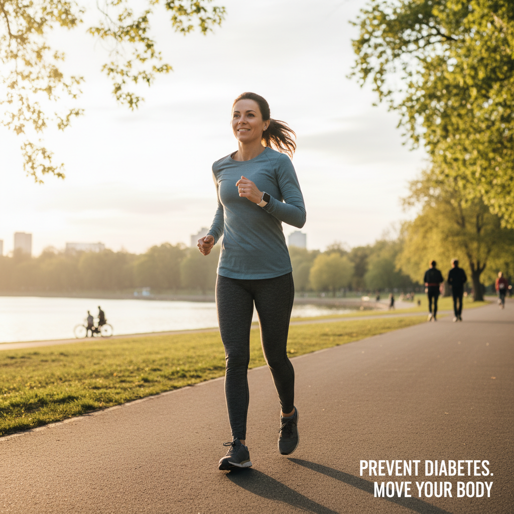 Một người đang tập thể dục thường xuyên để phòng ngừa tiểu đường