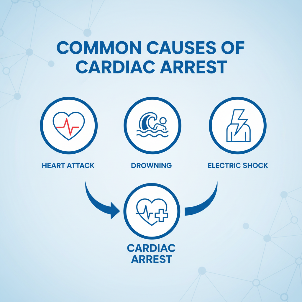 Infographic về các nguyên nhân phổ biến gây ngừng tim ngừng thở