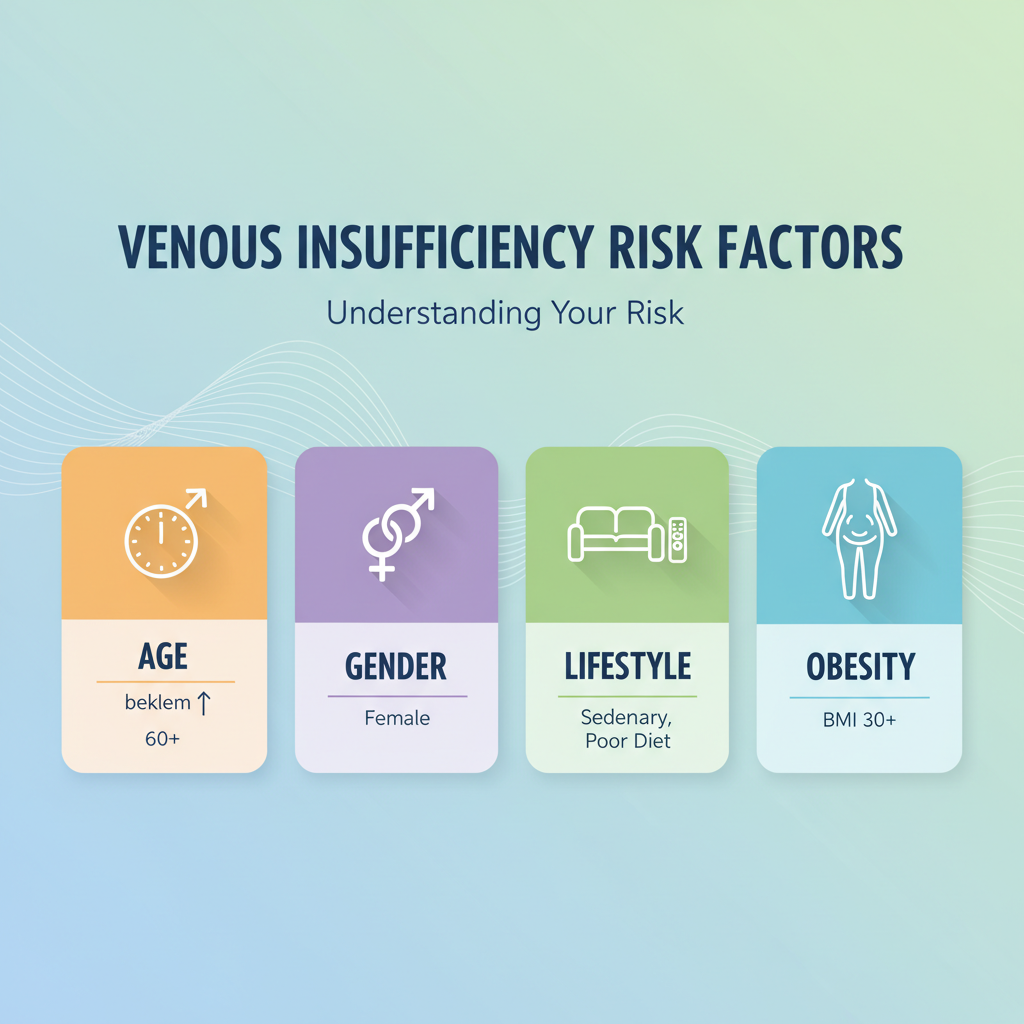 Infographic các yếu tố nguy cơ gây suy van tĩnh mạch chi dưới