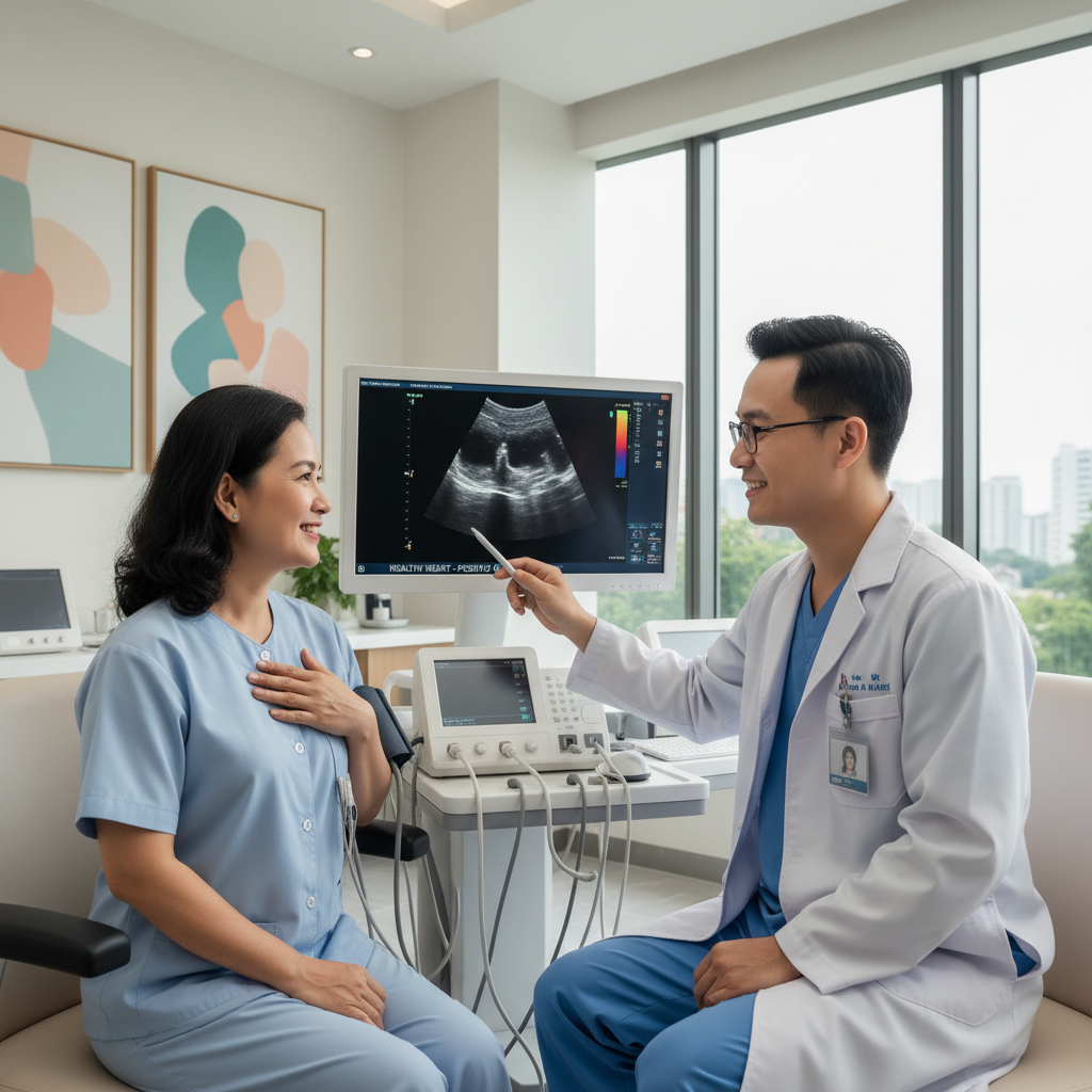 Hình ảnh kiểm tra tim mạch định kỳ cùng bác sĩ