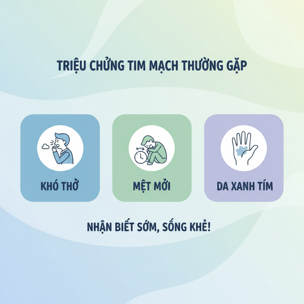 Infographic về các triệu chứng bất thường của bệnh tim mạch